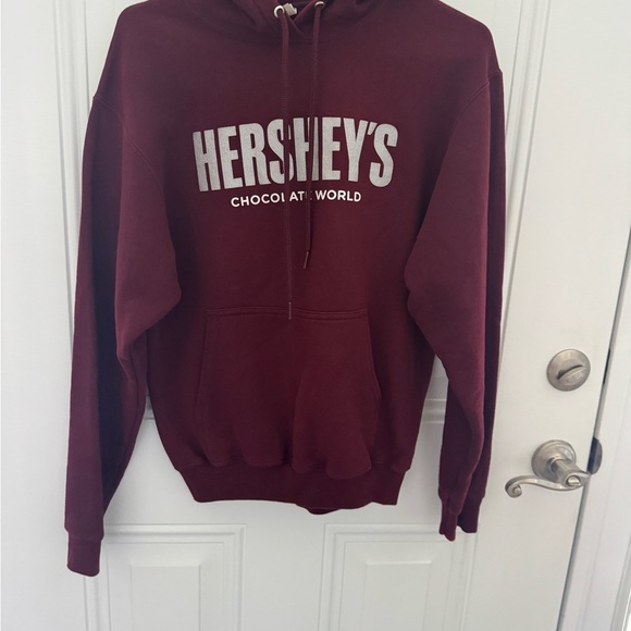 Tops - Hershey's Chocolate World Maroon Hoodie Size S